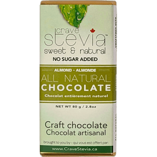 CraveStevia All-Natural Chocolates No Sugar Added Chocolate - Almond