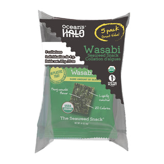 Ocean's Halo Organic The Seaweed Snack Wasabi 20g